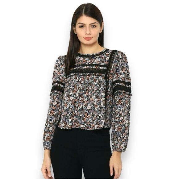 American Eagle Outfitters Tops - American Eagle - High-Neck Floral Babydoll Blouse